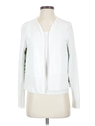 Pre-owned Ted Baker Cardigan Sweater In White