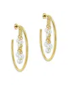 Ted Baker Cassidy Cascade Imitation Pearl Hoop Earrings, 1.7 Diameter In Gold