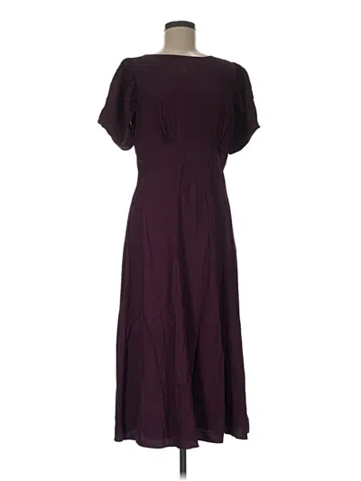 Pre-owned Ted Baker Casual Dress In Burgundy
