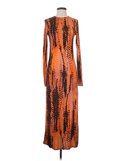 Pre-owned Ted Baker Casual Dress In Orange