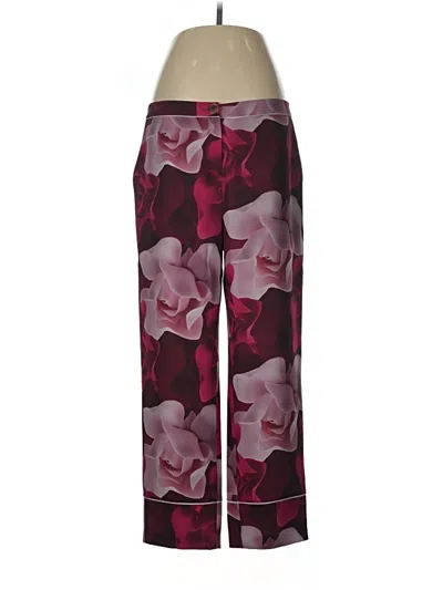 Pre-owned Ted Baker Casual Pants In Burgundy