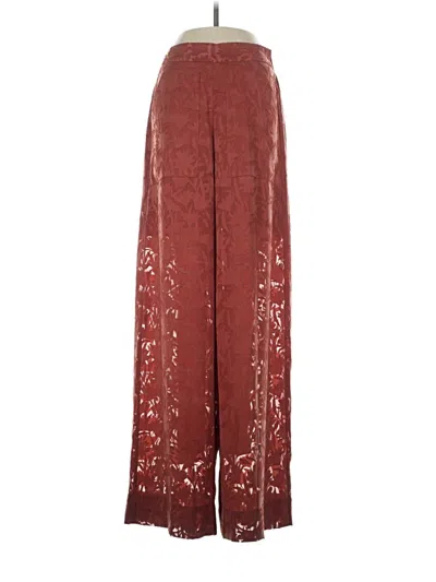 Pre-owned Ted Baker Casual Pants In Burgundy