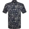 TED BAKER TED BAKER CAVU ABSTRACT FLORAL SHIRT NAVY