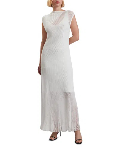 Ted Baker Celyina Textured Knit Midi Dress In White