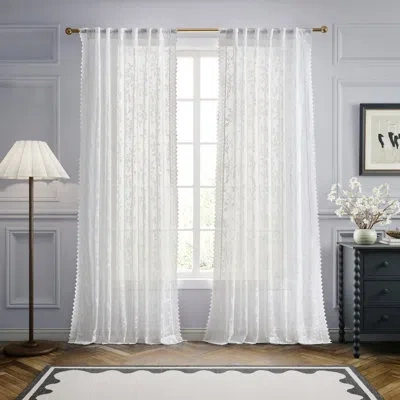 Ted Baker Chantilly White Curtain Panel Pair (set Of 2)
