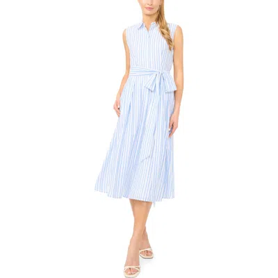 Ted Baker Charlie Stripe Seersucker Midi Dress In Blue