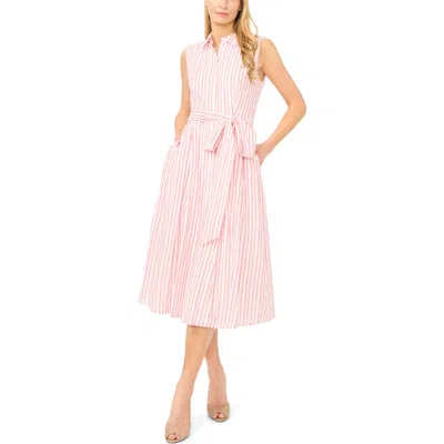 Ted Baker Charlie Stripe Seersucker Midi Dress In Red