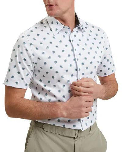 Ted Baker Chaska Short Sleeve Regular Fit Ditsy Floral Print Shirt In White