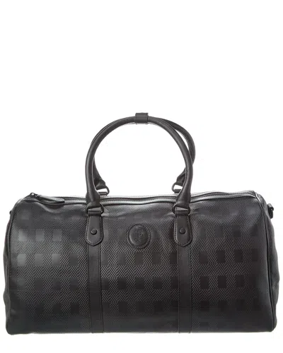 Ted Baker Cheksen Leather Duffel Bag In Black