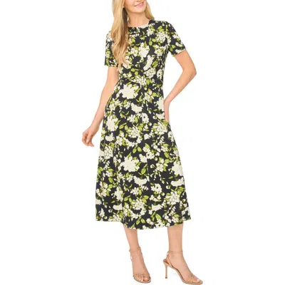 Ted Baker Chelsea Twist Front Floral Knit Midi Dress In Multi