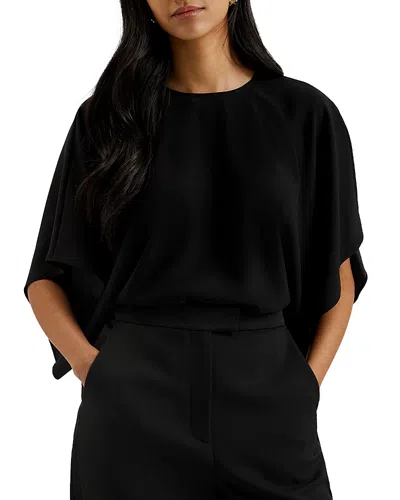 Ted Baker Cherika Bat Wing Sleeve Top In Black