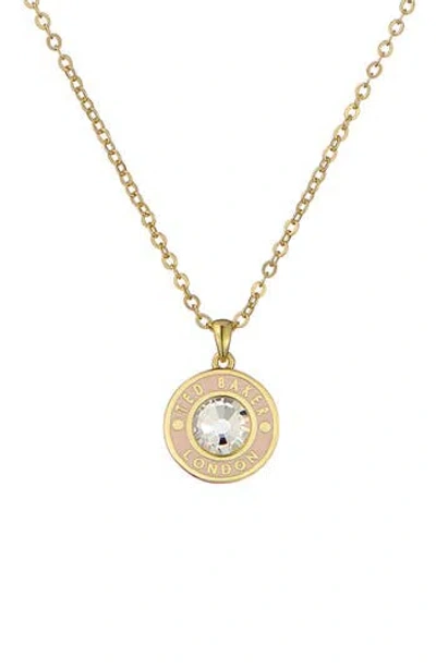 Ted Baker Cherlie Crystal Button Pendant Necklace In Multi