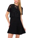 Ted Baker Lace Overlay Crepe Minidress In Black