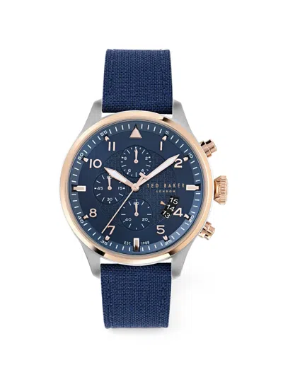 Ted Baker Chronograph 44mm Watch In White