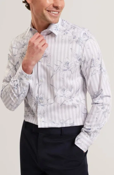 Ted Baker Cipher Long Sleeve Regular Fit Button-up Shirt In Blue