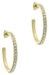 Ted Baker Clanci Medium Crystal Hoop Earrings In Gold