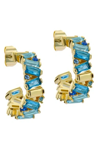 Ted Baker Clarence Crystal Cluster Hoop Earrings In Brown