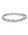 Ted Baker Clarina Crystal Cluster Bangle Bracelet In Silver Tone