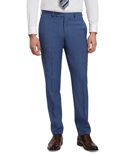 Ted Baker Classic Wool Check Modern Fit Suit Pants In Blue