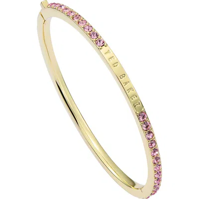 Ted Baker Claudia Narrow Crystal Hinge Bracelet In Gold
