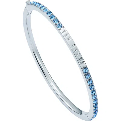 Ted Baker Claudia Narrow Crystal Hinge Bracelet In Blue