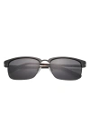Ted Baker Clubmaster 57mm Full Rim Polarized Sunglasses In Black