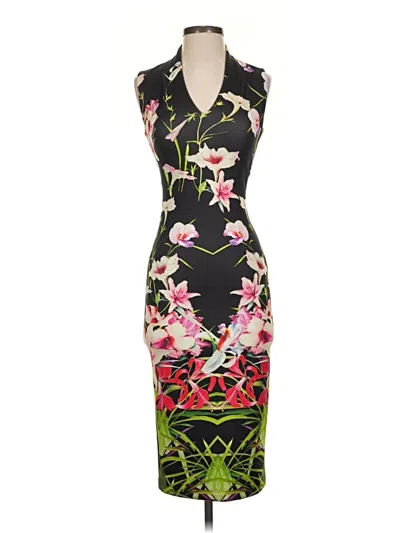 Pre-owned Ted Baker Cocktail Dress In Black