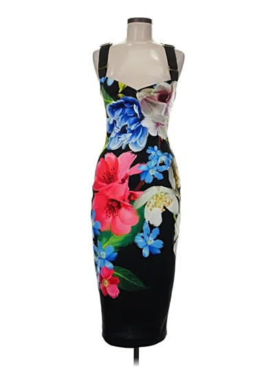 Pre-owned Ted Baker Cocktail Dress In Black