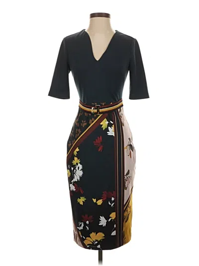 Pre-owned Ted Baker Cocktail Dress In Black