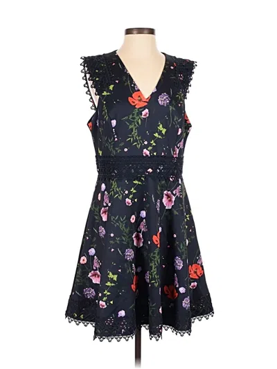 Pre-owned Ted Baker Cocktail Dress In Black