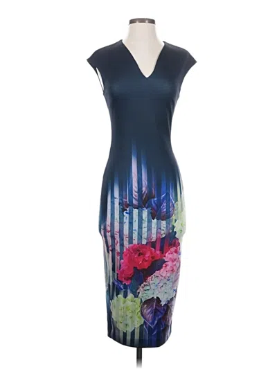 Pre-owned Ted Baker Cocktail Dress In Blue