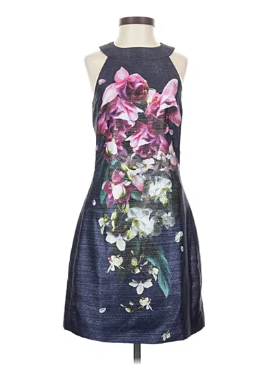 Pre-owned Ted Baker Cocktail Dress In Blue
