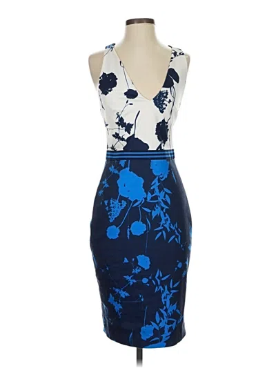 Pre-owned Ted Baker Cocktail Dress In Blue