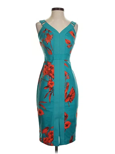 Pre-owned Ted Baker Cocktail Dress In Blue