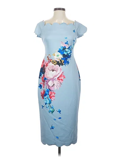 Pre-owned Ted Baker Cocktail Dress In Blue