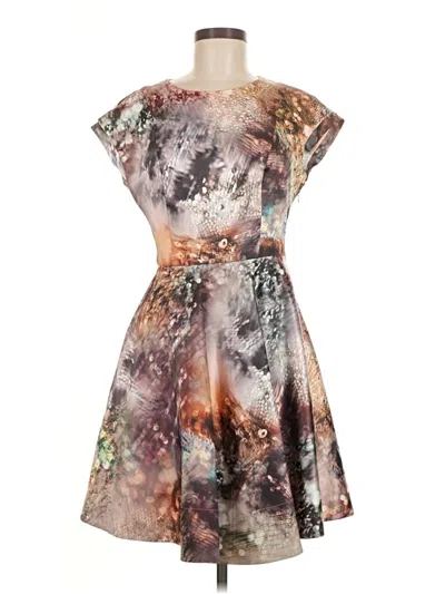 Pre-owned Ted Baker Cocktail Dress In Brown