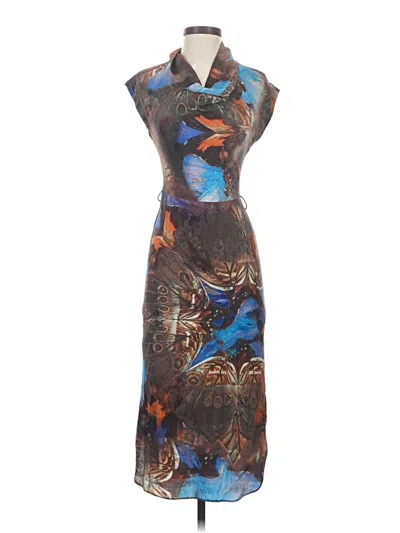Pre-owned Ted Baker Cocktail Dress In Brown