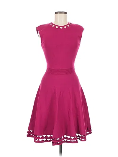 Pre-owned Ted Baker Cocktail Dress In Burgundy