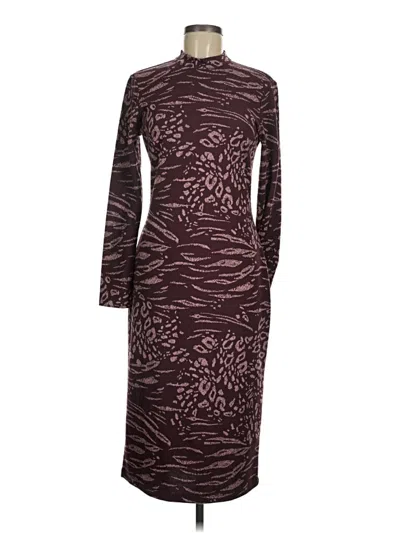 Pre-owned Ted Baker Cocktail Dress In Burgundy