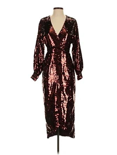 Pre-owned Ted Baker Cocktail Dress In Burgundy