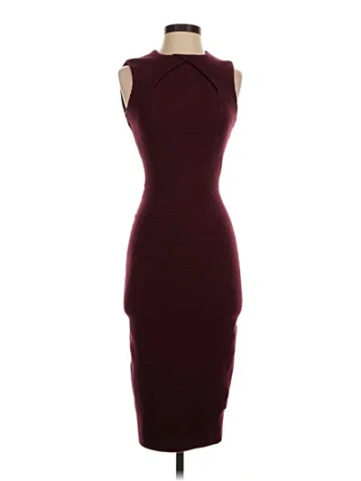 Pre-owned Ted Baker Cocktail Dress In Burgundy