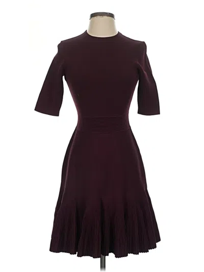 Pre-owned Ted Baker Cocktail Dress In Burgundy