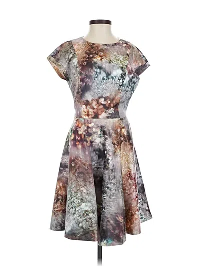 Pre-owned Ted Baker Cocktail Dress In Gold