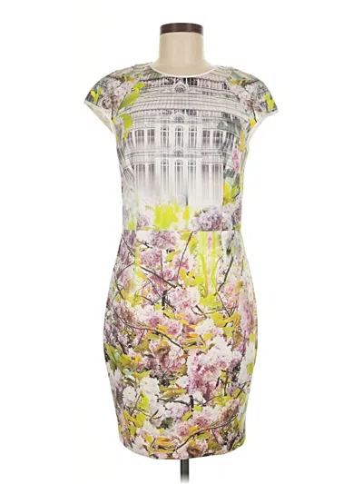 Pre-owned Ted Baker Cocktail Dress In Gray