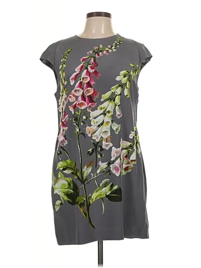 Pre-owned Ted Baker Cocktail Dress In Gray