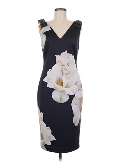 Pre-owned Ted Baker Cocktail Dress In Gray