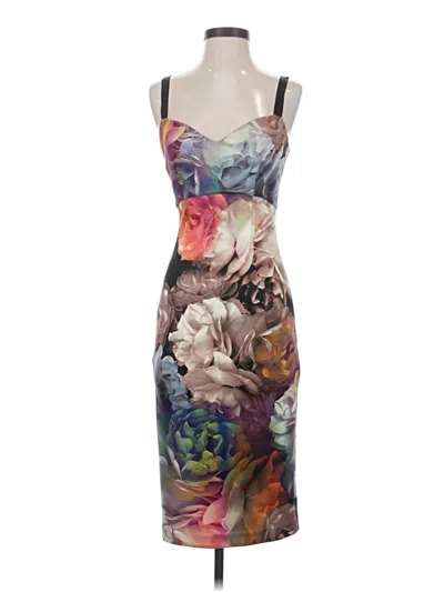 Pre-owned Ted Baker Cocktail Dress In Gray