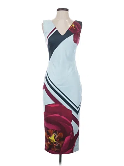 Pre-owned Ted Baker Cocktail Dress In Gray
