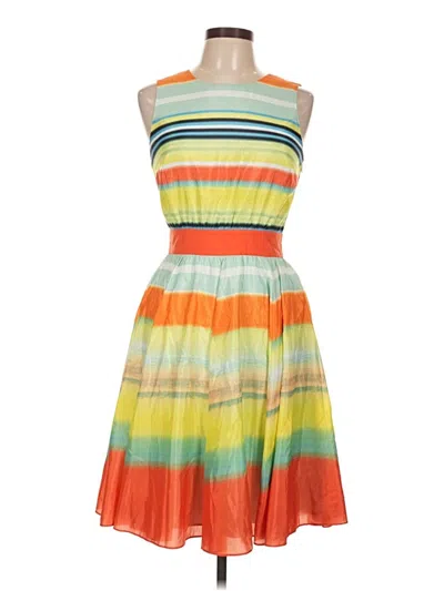 Pre-owned Ted Baker Cocktail Dress In Orange