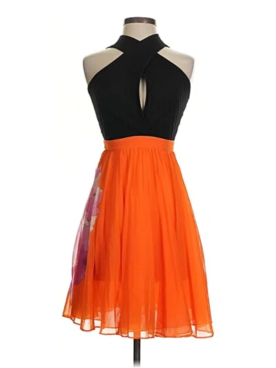 Pre-owned Ted Baker Cocktail Dress In Orange